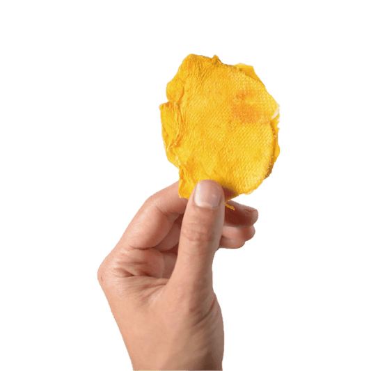 Large round slices of mango