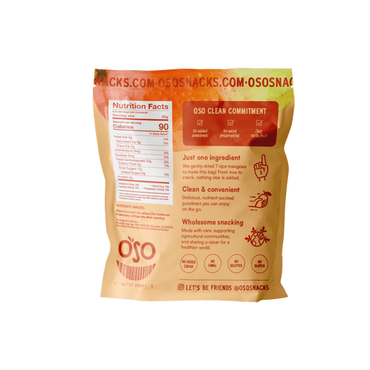 Dried mango bag back part