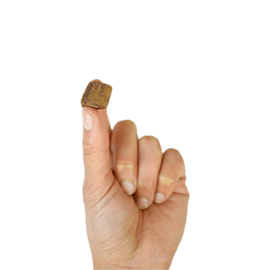 Dried organic banana cubes