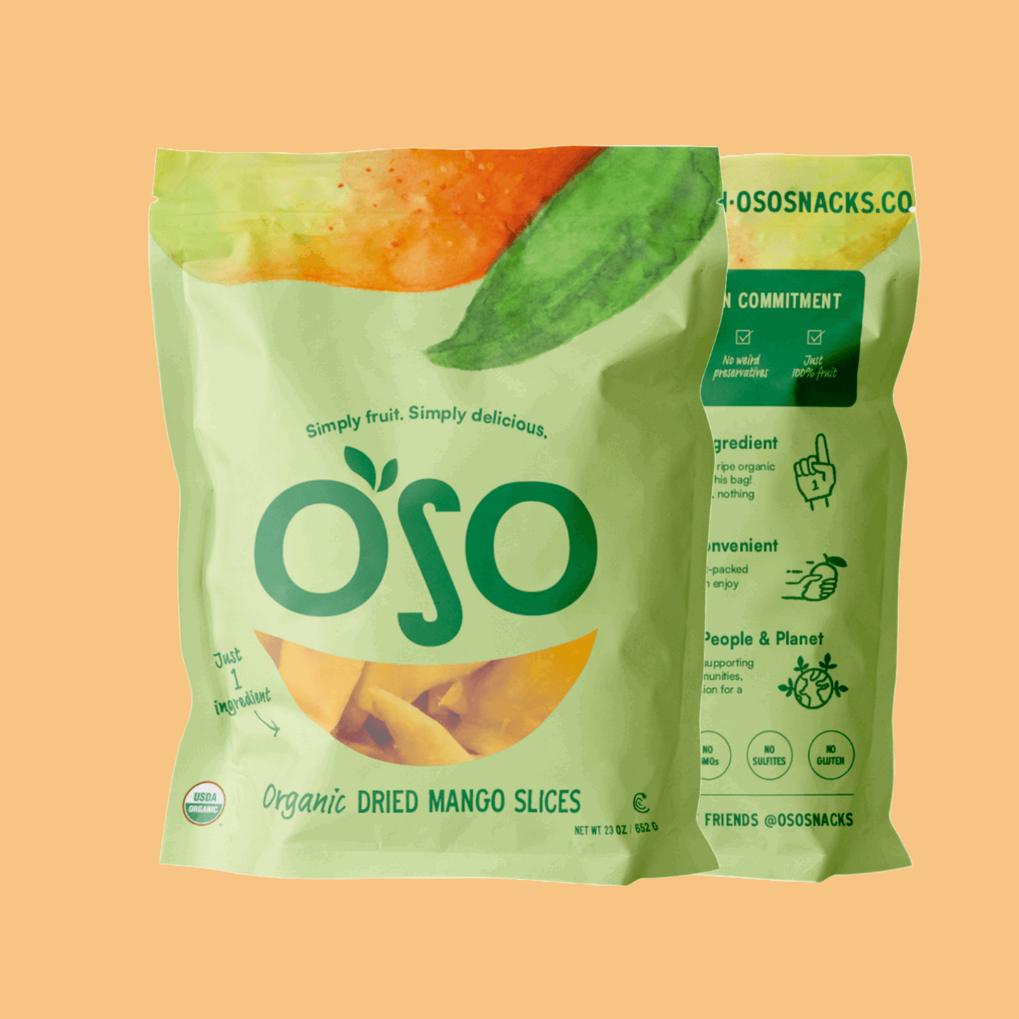 our new 23 oz organic mango bags