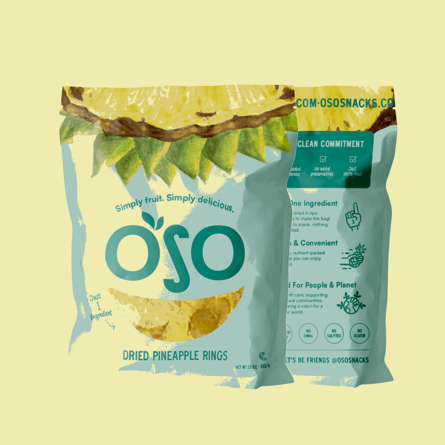 our new 23 oz pineapple bags