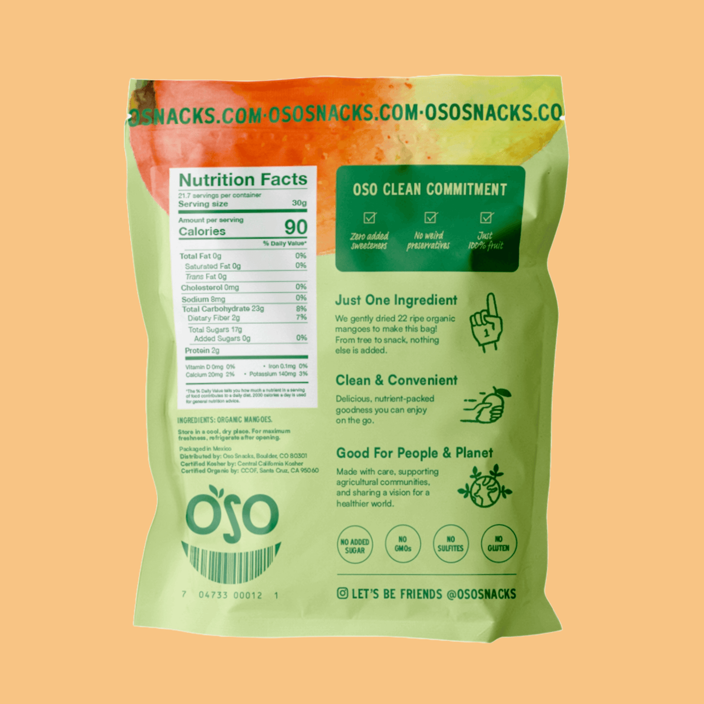 back part of the 23 oz bag