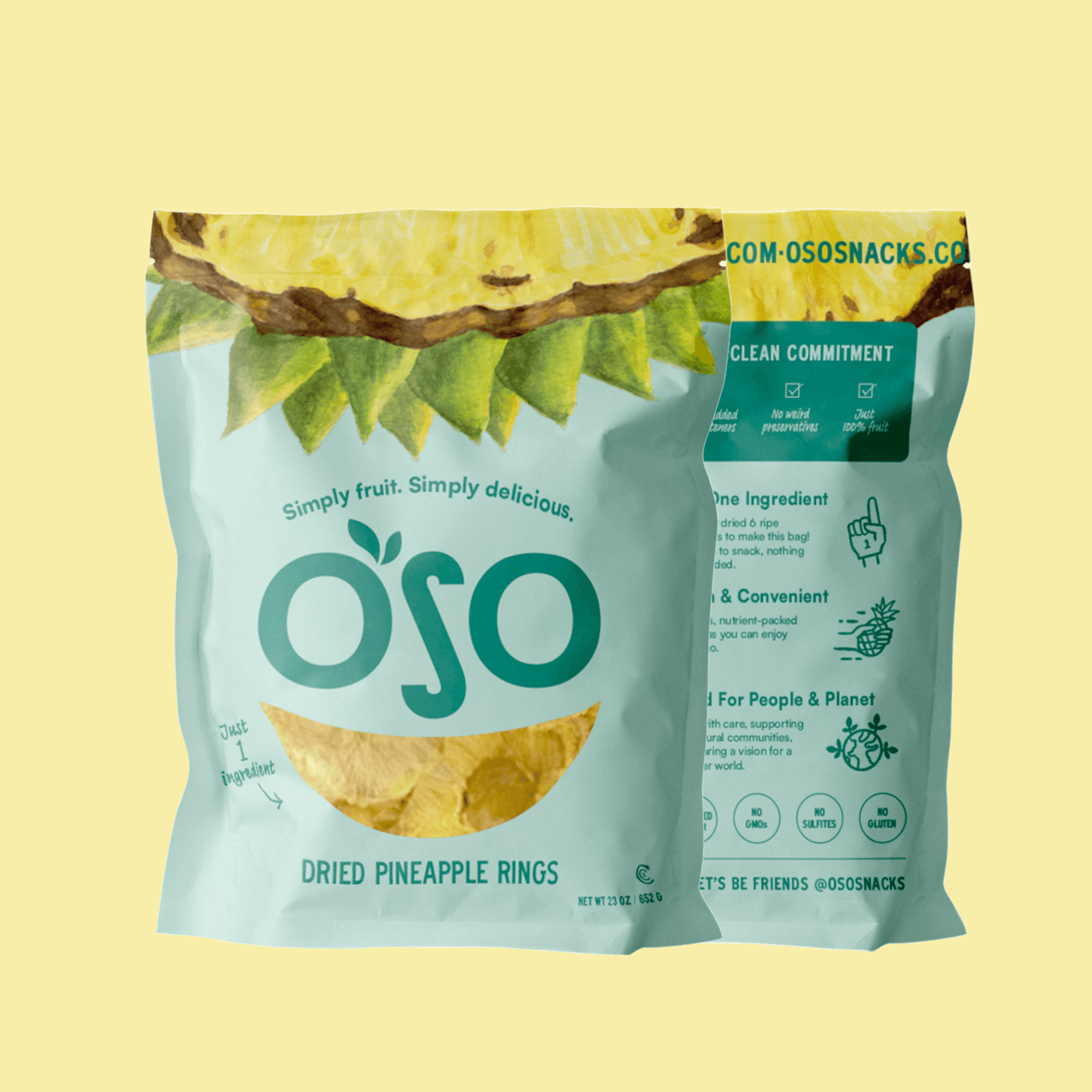 our new 23 oz pineapple bags