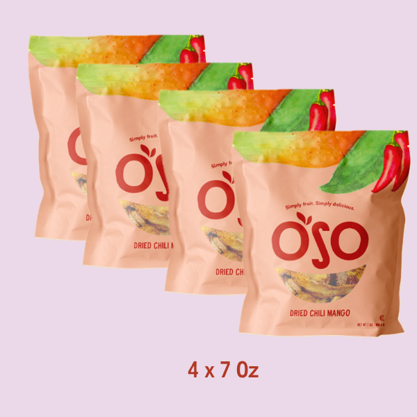 Dried Chili Mango - 7 Oz bag - Pack of 4 bags - New Size!