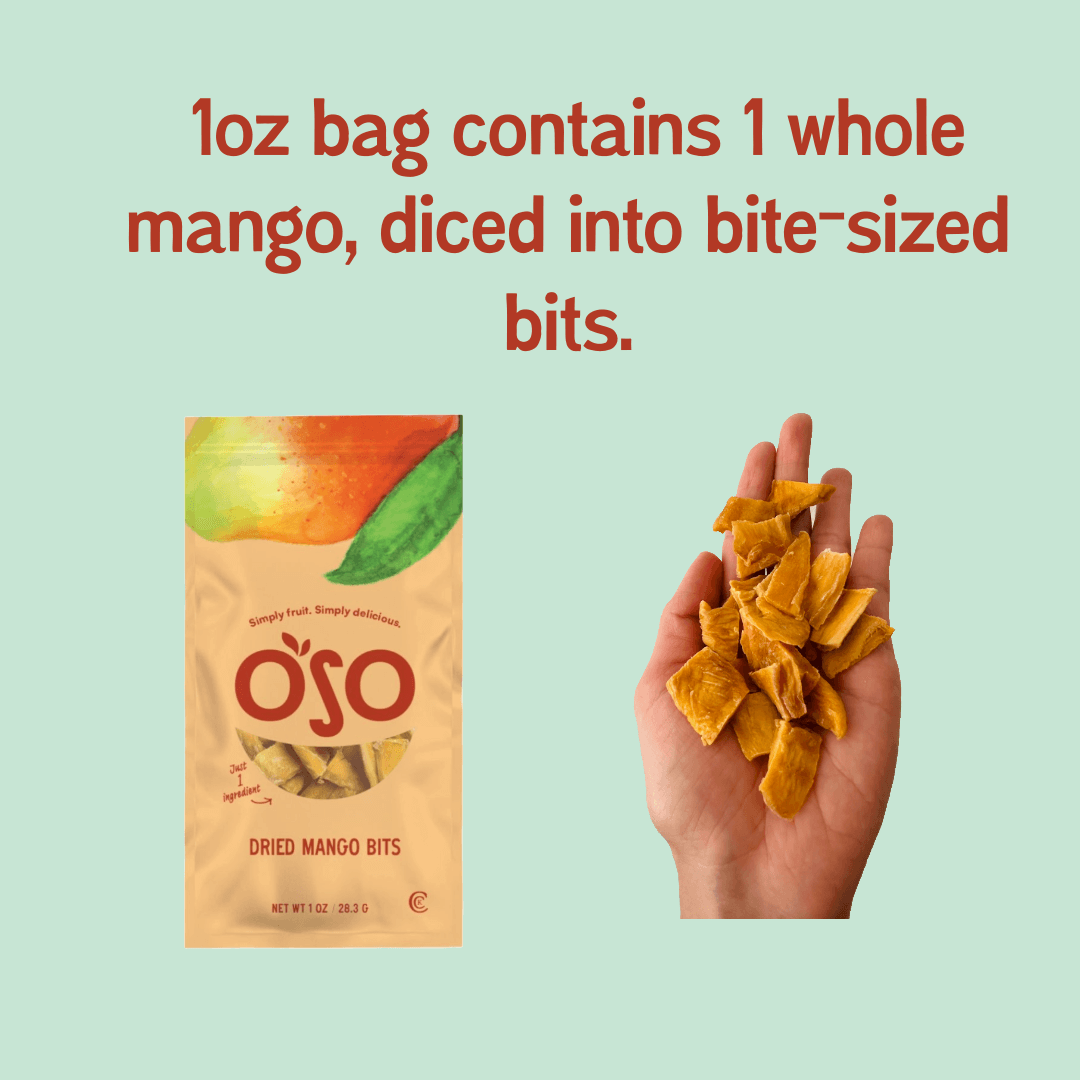 Diced mango in the 1oz bag