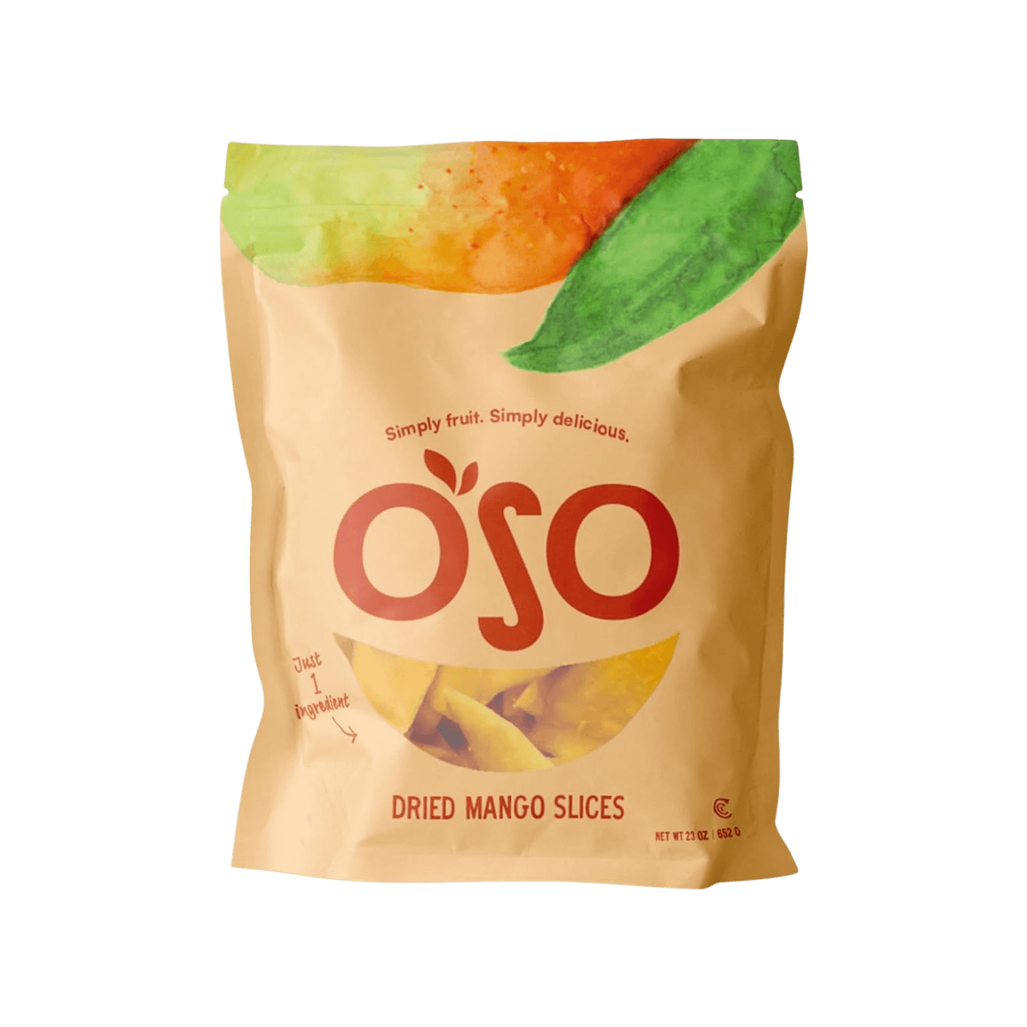 23 oz bag of dried mango
