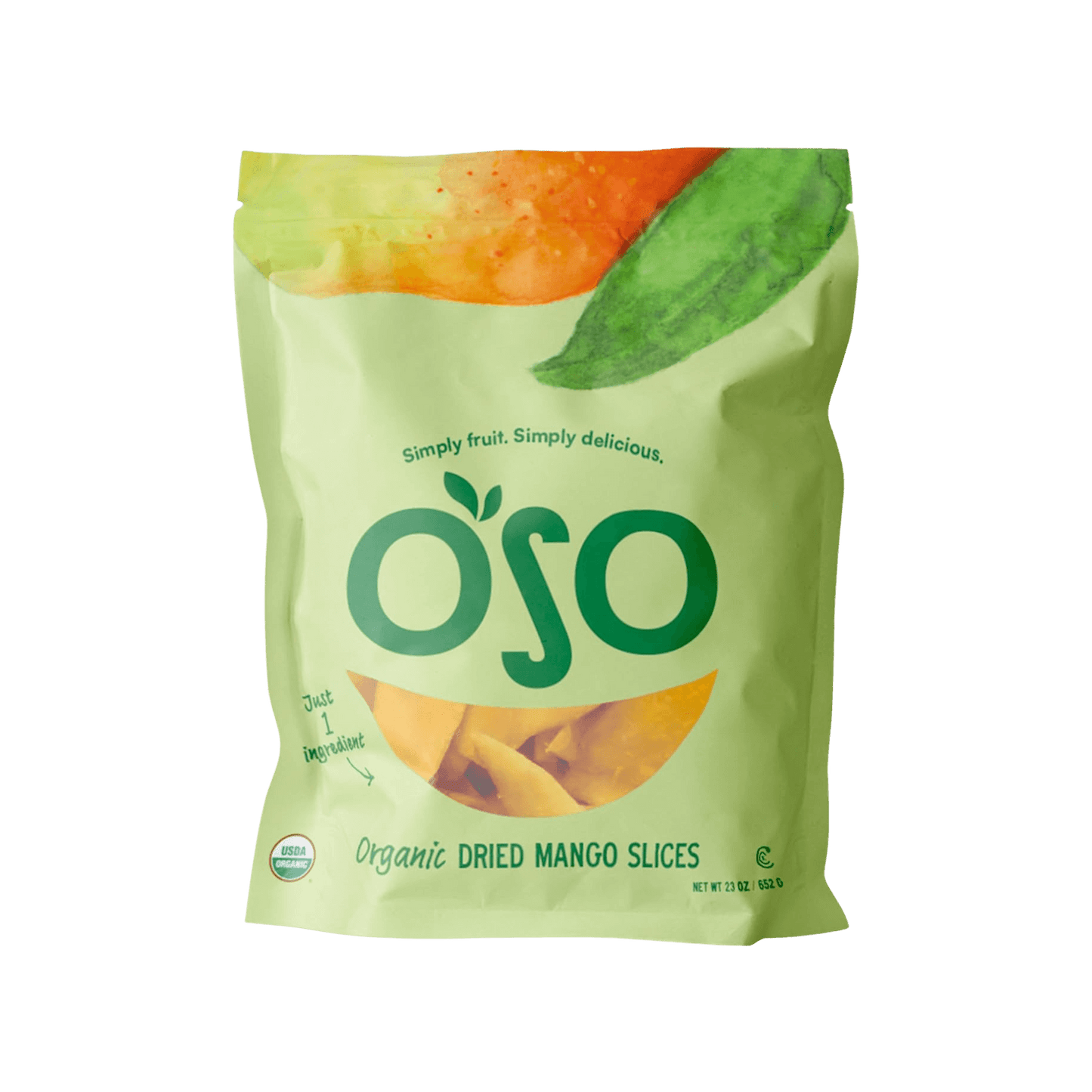 23 oz bag of dried organic mango