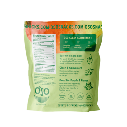 Dried Organic Mango Slices - 7 Oz Bag - Pack of 4 bags - New Size!