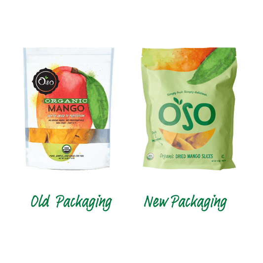 old design bag vs the new organic mango bag