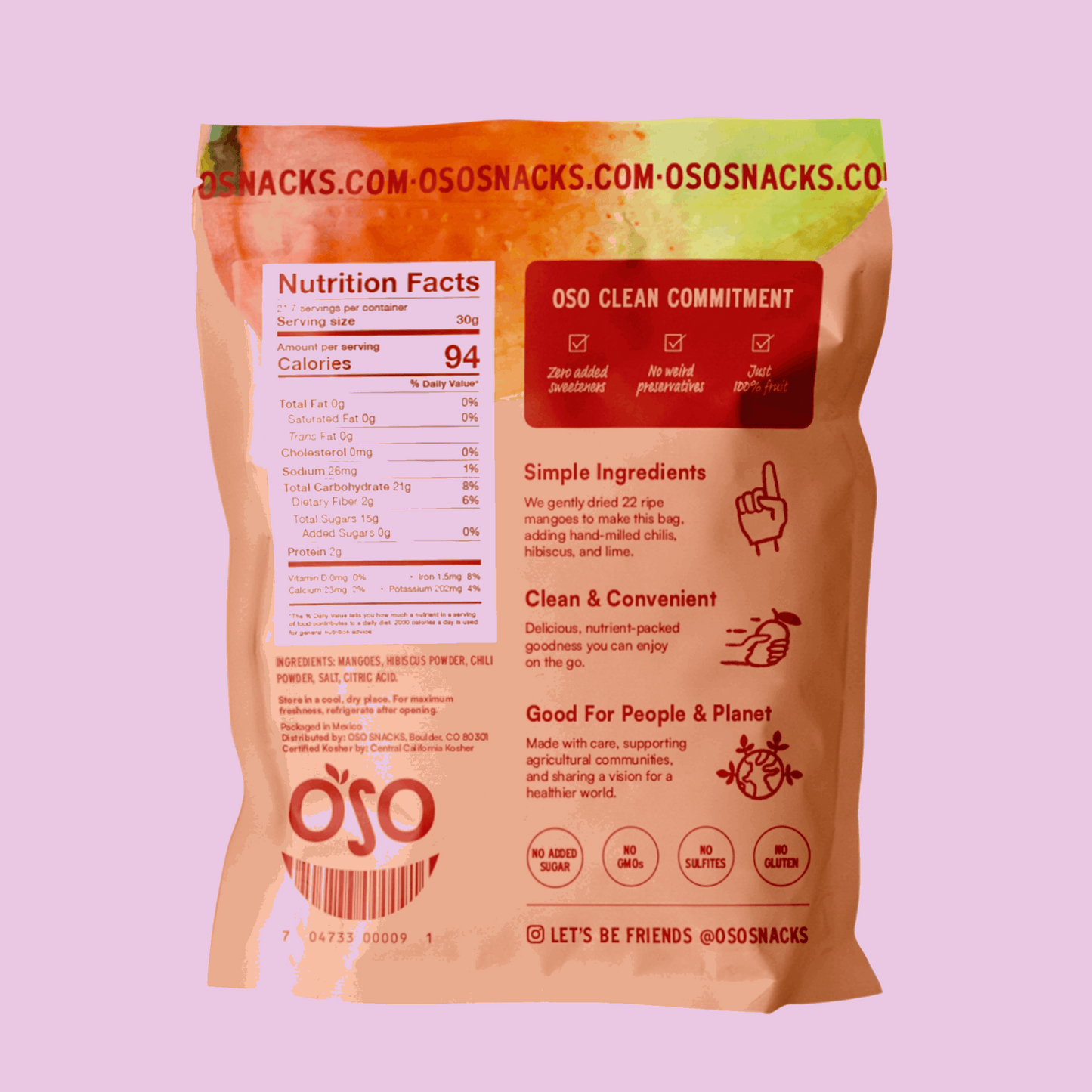 Dried Chili Mango Slices - 23 Oz Bag