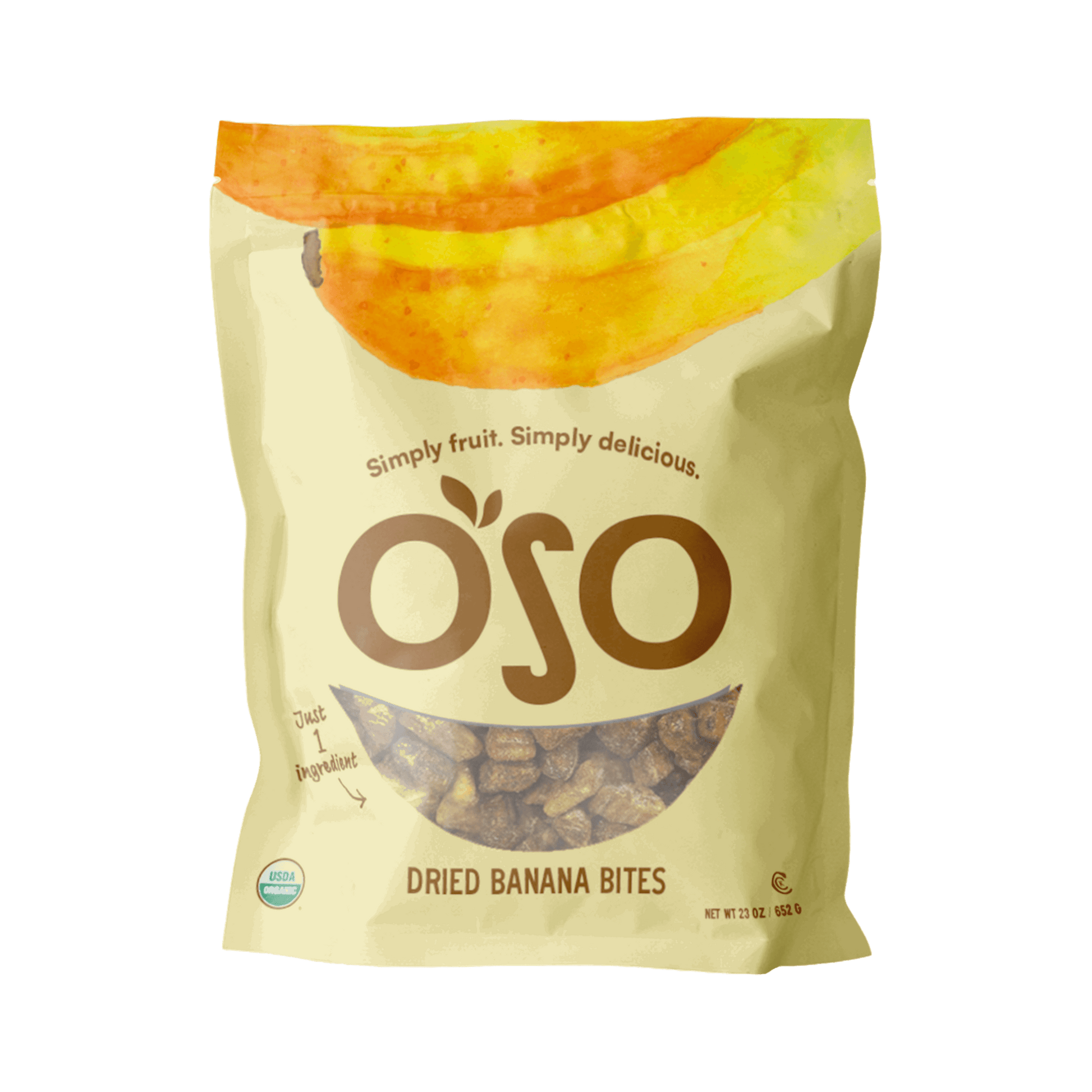 Dried organic banana 23oz bag