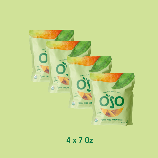 Dried Organic Mango Slices - 7 Oz Bag - Pack of 4 bags - New Size!
