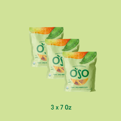 Dried Organic Mango Slices - 7 Oz Bag - Pack of 4 bags - New Size!