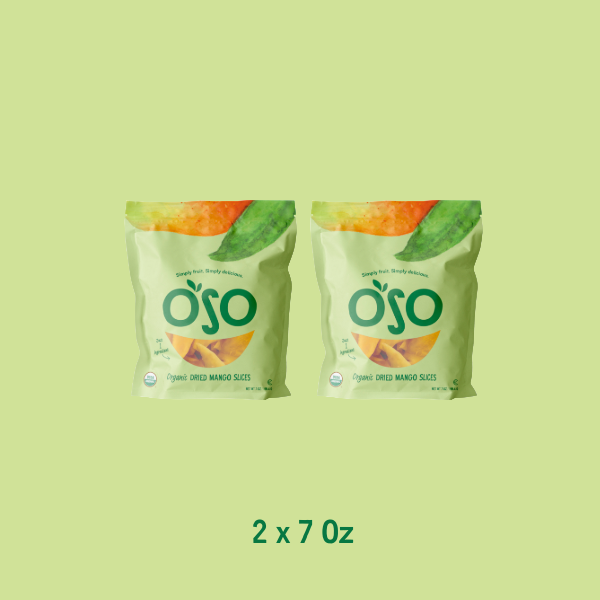 Dried Organic Mango Slices - 7 Oz Bag - Pack of 4 bags - New Size!