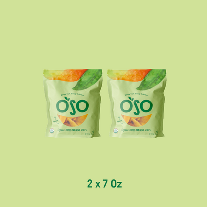 Dried Organic Mango Slices - 7 Oz Bag - Pack of 4 bags - New Size!