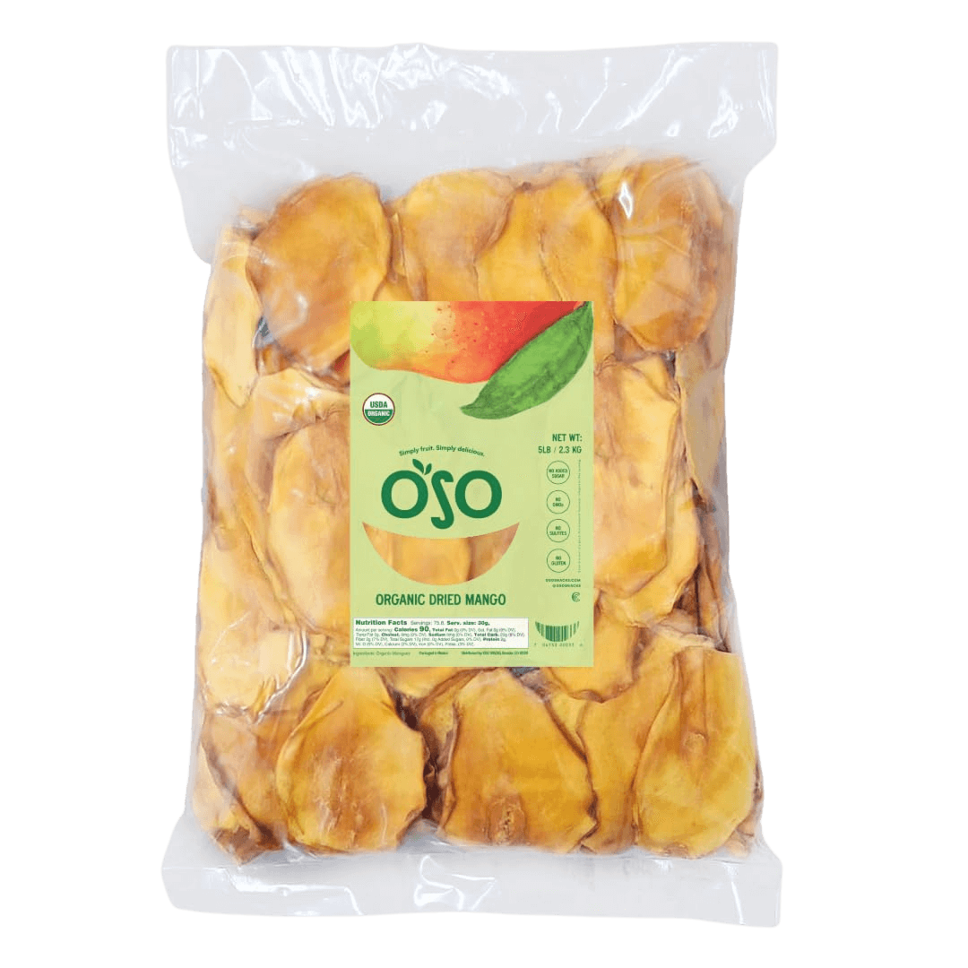 5LB bulk bag of organic dried mango
