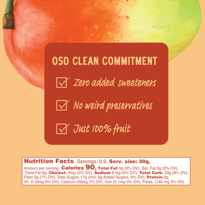 no sugar added, no preservatives, just fruit!