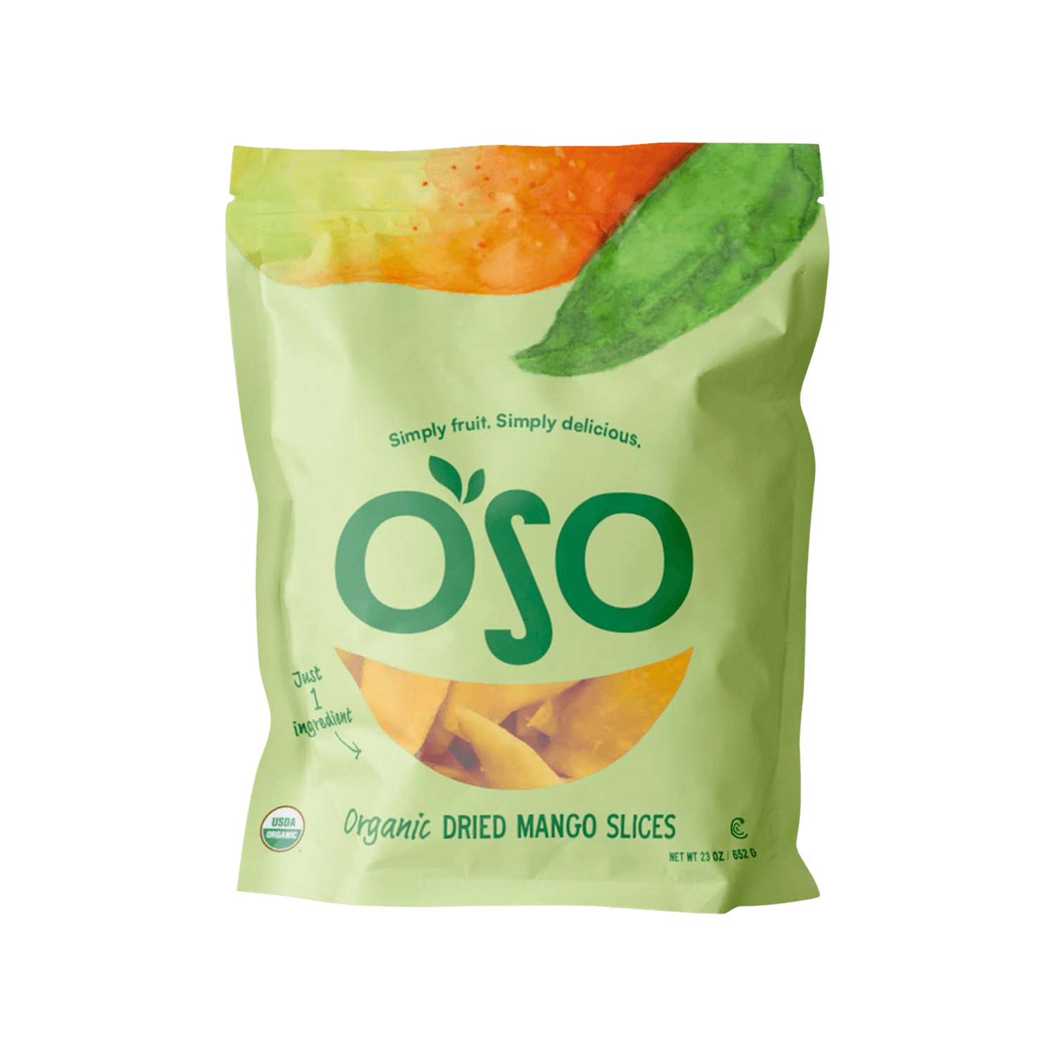 23 oz bag of dried organic mango